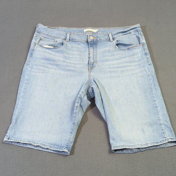 Levi's Jeans Shorts Women's 34 Blue Classic Bermuda Shorts Denim Jort - Picture 1 of 12